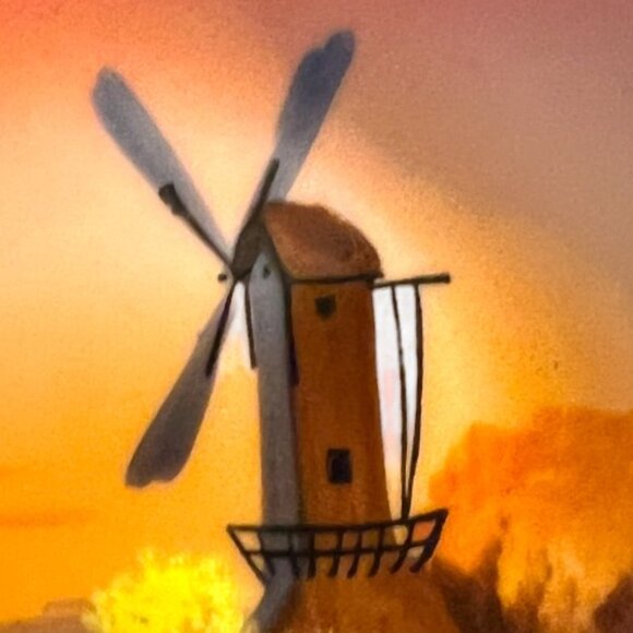 Vtg NORITAKE Lusterware Porcelain Handpainted Art Trinket Dish Scalloped Japan - Picture 4 of 11